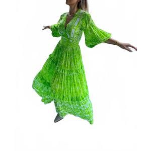 NEW FEATHER & FIND intuitive dress in green flame